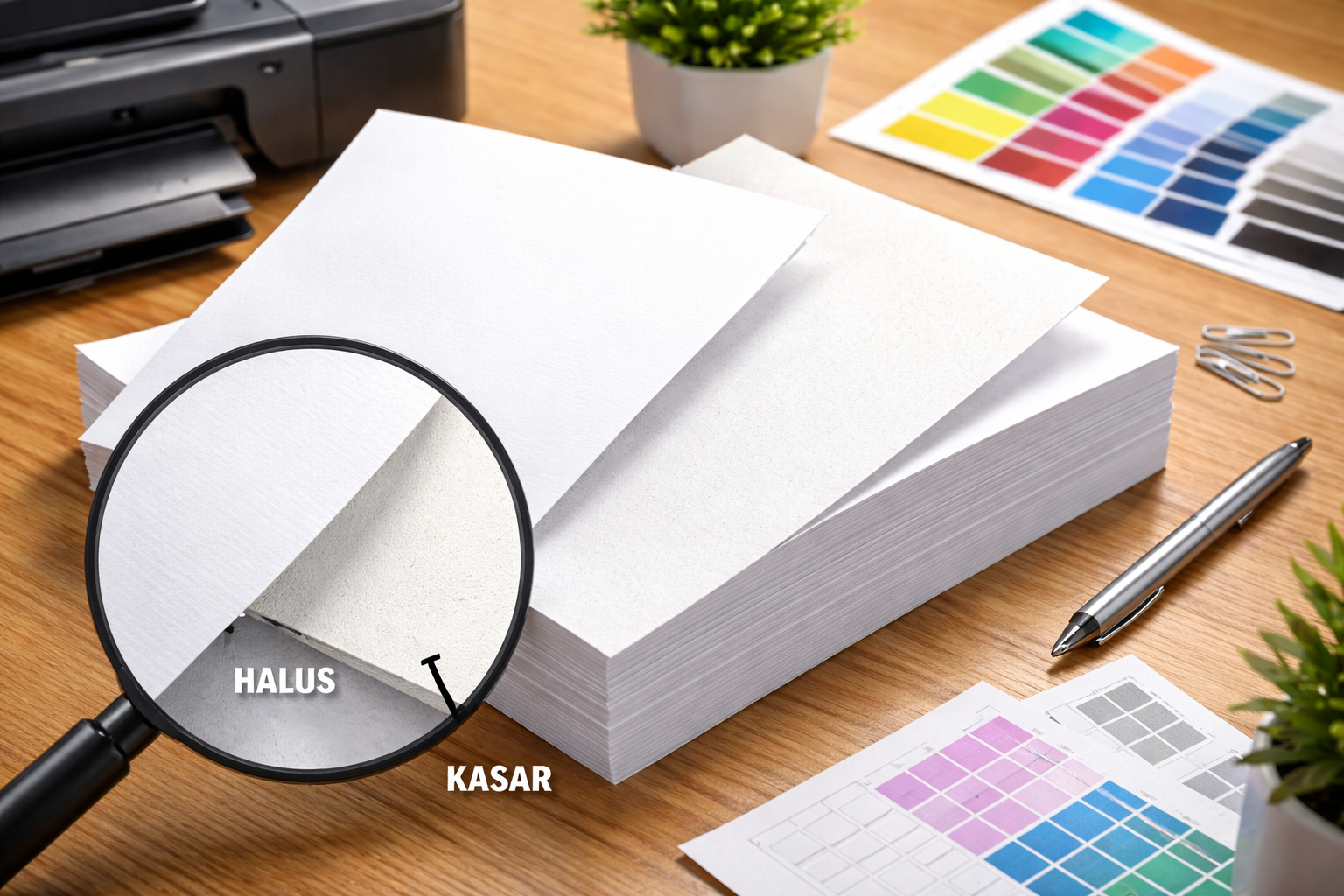 kertas HVS punya 2 sisi yang mempengaruhi hasil cetak printer: Sewa Printer Raja Printer