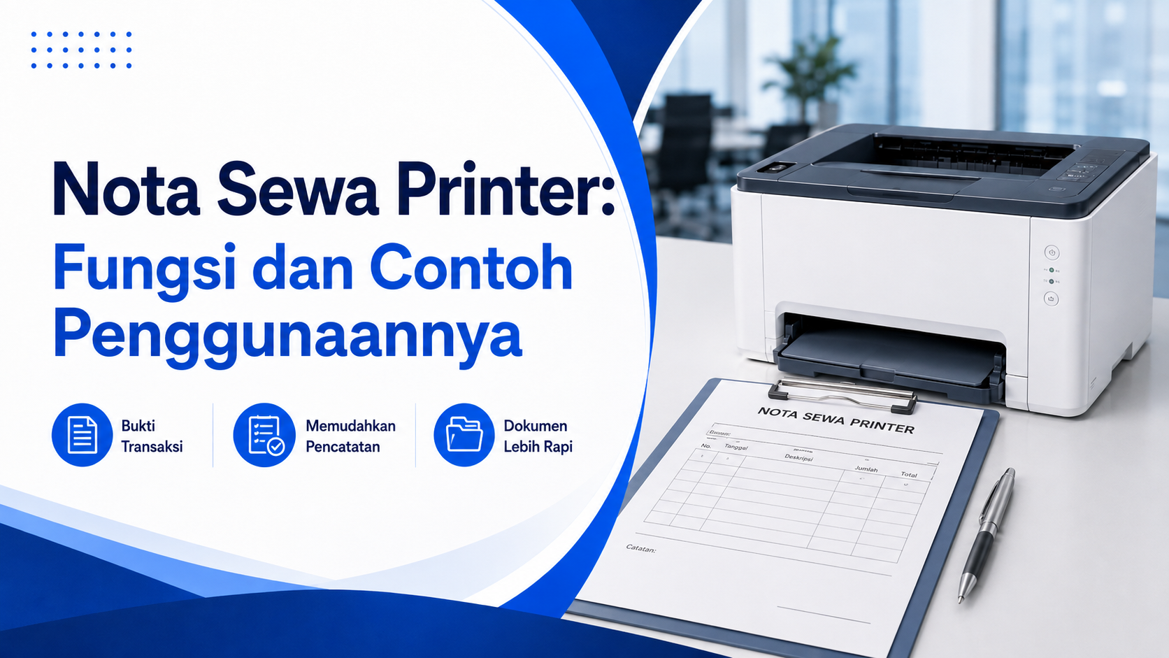 Apa itu Nota Sewa Printer? Ini Dia Fungsi dan Contohnya